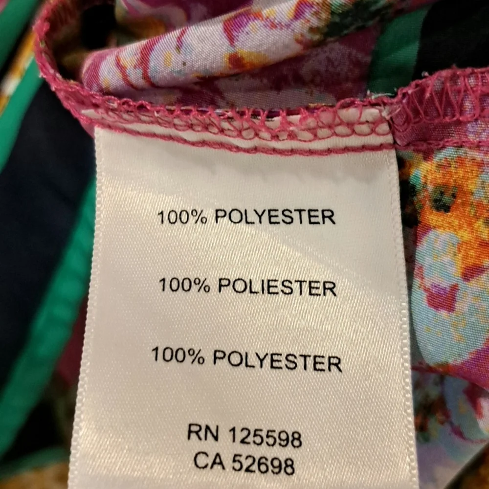 Ellen Tracy Pink Floral Blouse button casual  size 3X - Picture 5 of 13